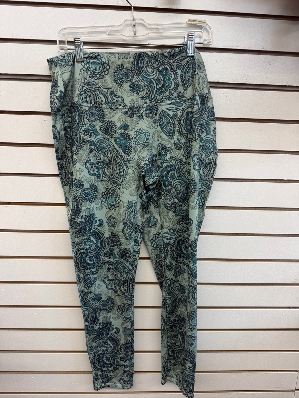 Diane Gilman Paisley Print Leggings Women’s Large Pull On Stretch Pants